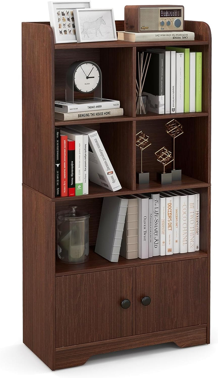 Giantex 4-Tier Bookcase with Doors, 47.5&