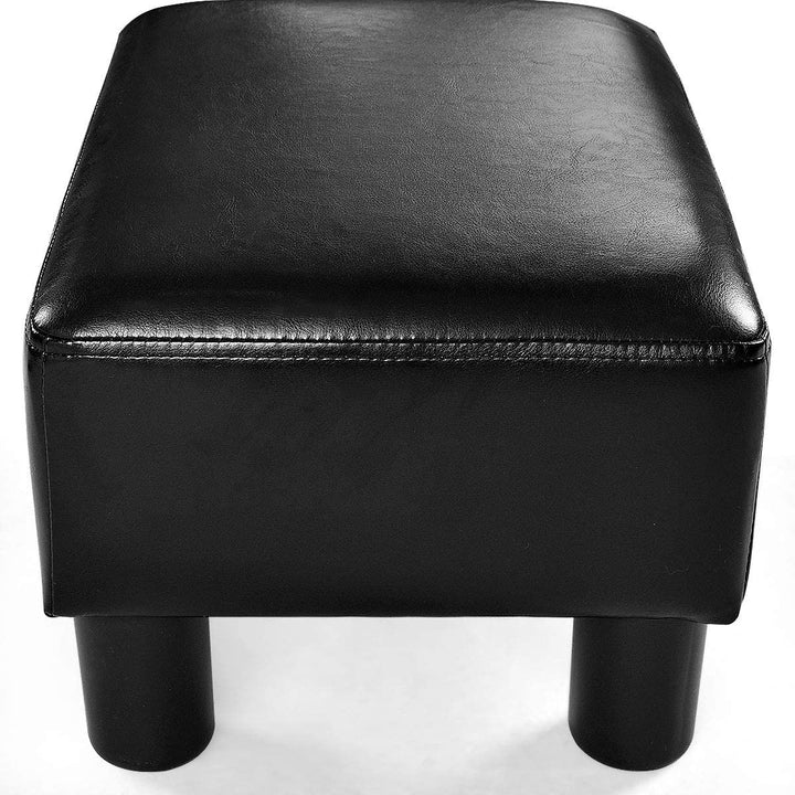 Giantex 16" Small Footstool PU Leather Ottoman Footrest Modern
