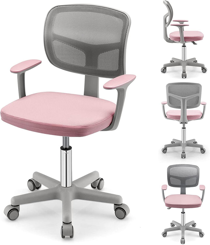 Giantex Ergonomic Home Office Chair, Mesh Low Back Desk Chair, Swivel Computer Chair with Y-Shaped Lumbar Support &amp; Comfy Armrest