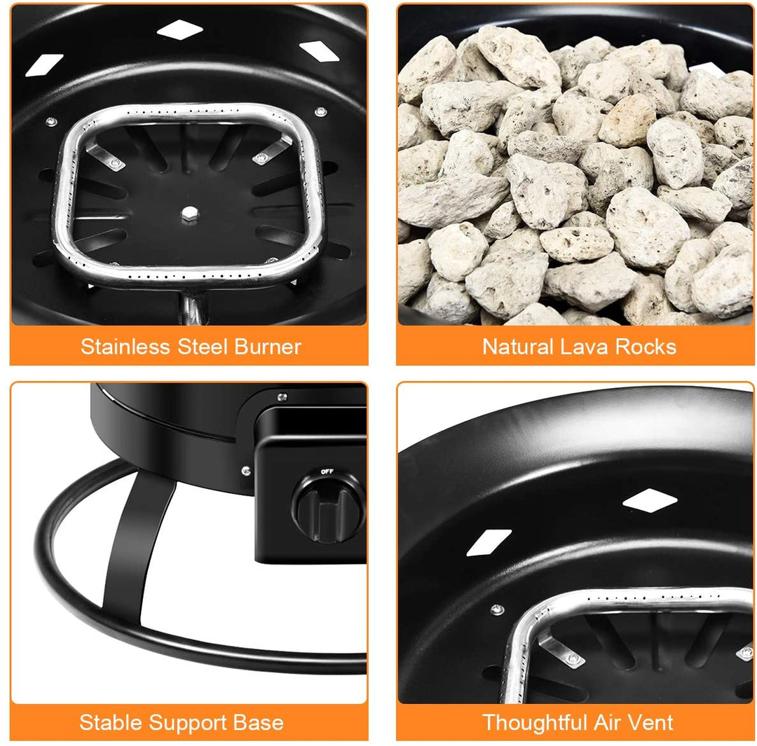 Firebowl Outdoor Portable Propane Gas Fire Pit