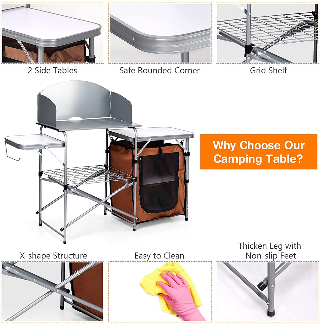 Folding Grill Table with 26&