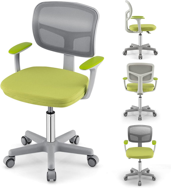 Giantex Ergonomic Home Office Chair, Mesh Low Back Desk Chair, Swivel Computer Chair with Y-Shaped Lumbar Support &amp; Comfy Armrest