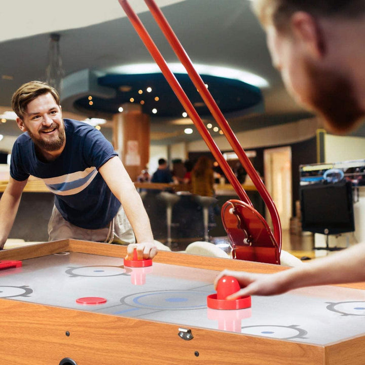 3-in-1 48" Combo Game Table w/ Soccer, Billiard, Slide Hockey, Wood Foosball Table - Giantexus