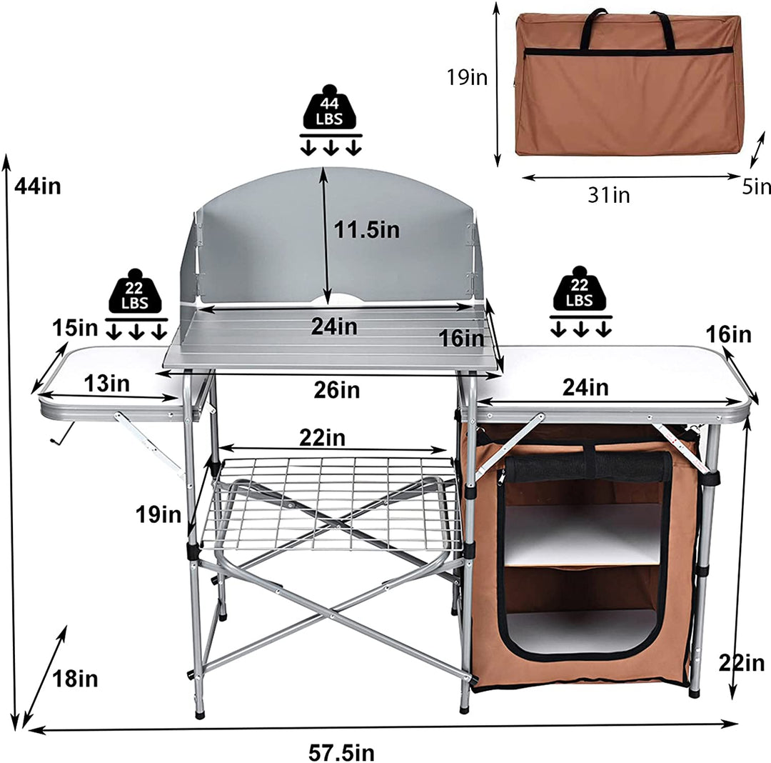 Folding Grill Table with 26&