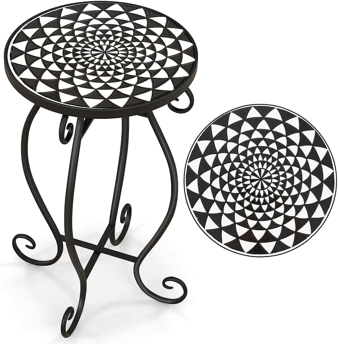 Giantex Folding Mosaic Patio Table, 14&