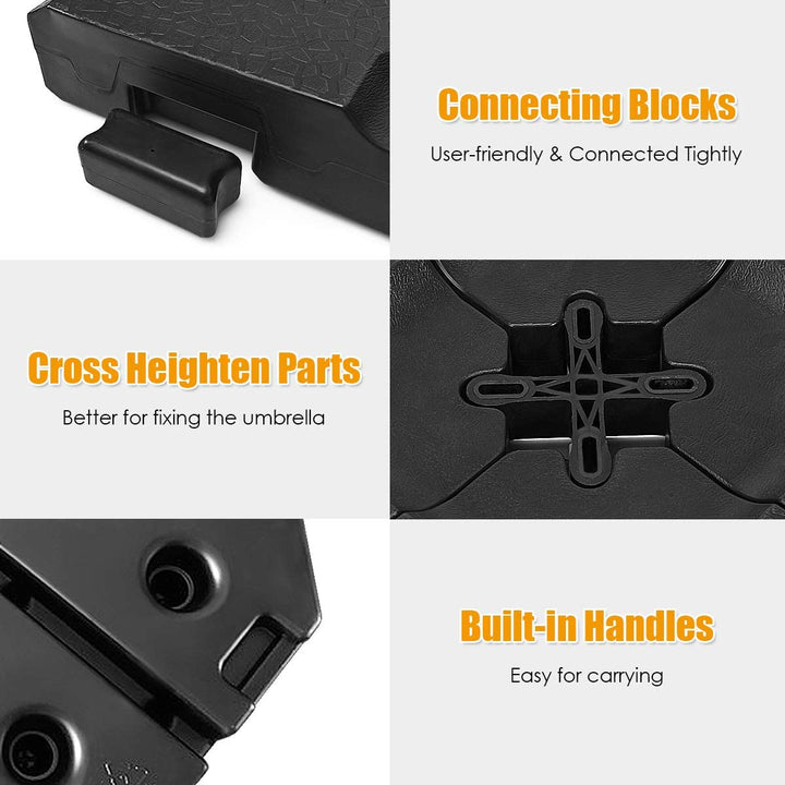 4PCS 350 lbs Offset Patio Umbrella Base - Giantexus