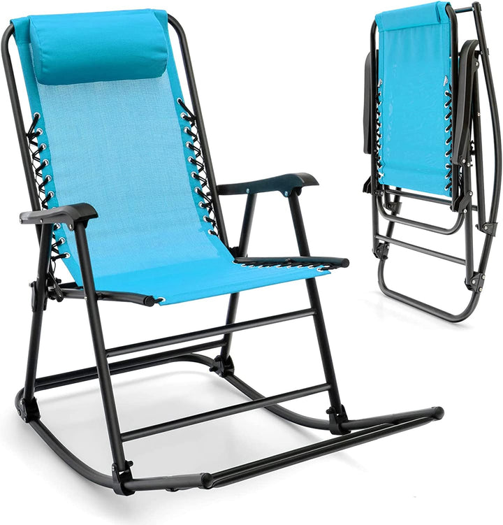 Giantex Rocking Camping Chair Folding - Outdoor Rocker Camping Chair