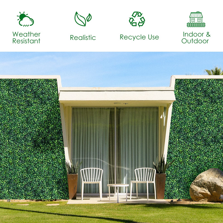 Giantex 12PCS 20x20inch Artificial Boxwood Panels
