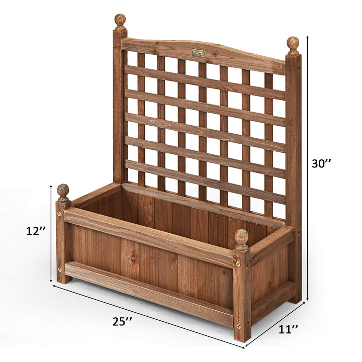 Wood Free Standing Plant Raised Bed