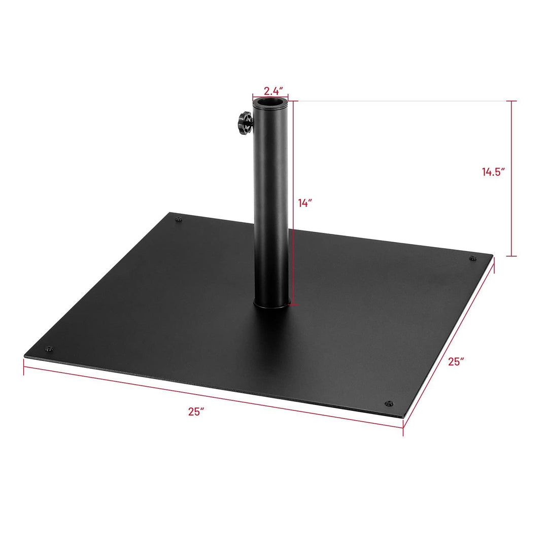 Giantex Square Umbrella Base, Steel Heavy Duty Patio Market Umbrella Stand (20/25 Inch) - Giantexus