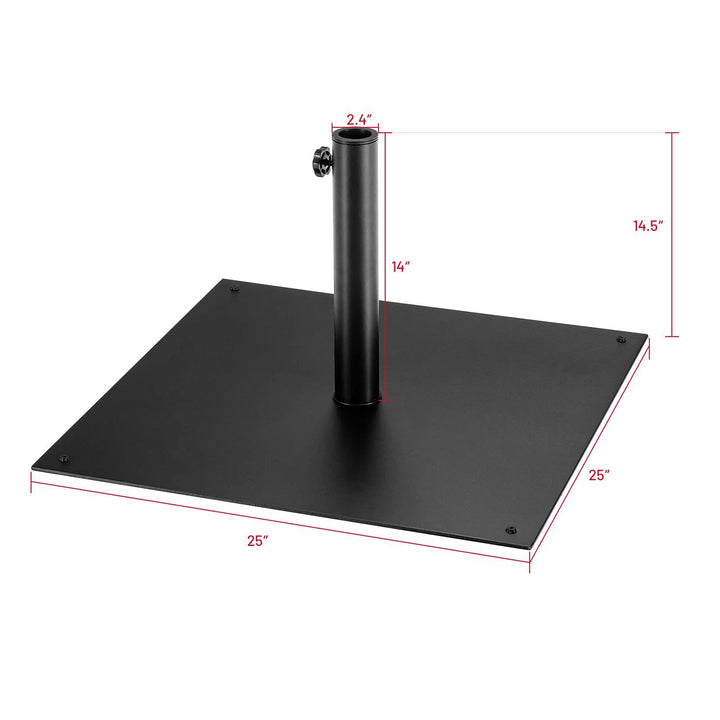 Giantex Square Umbrella Base, Steel Heavy Duty Patio Market Umbrella Stand (20/25 Inch) - Giantexus