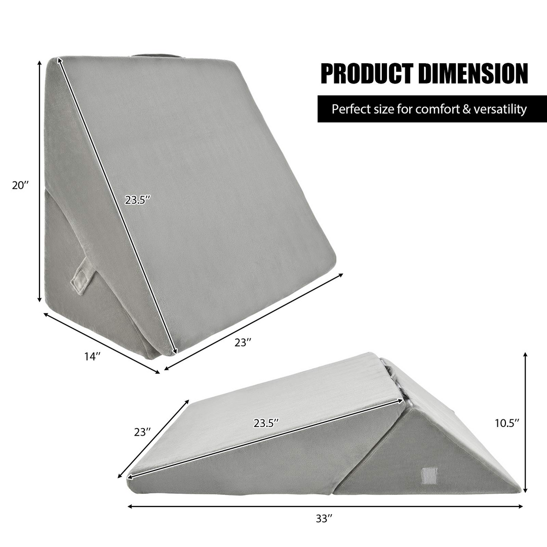 Giantex Bed Wedge Pillow, Adjustable 9&amp;12 Inch