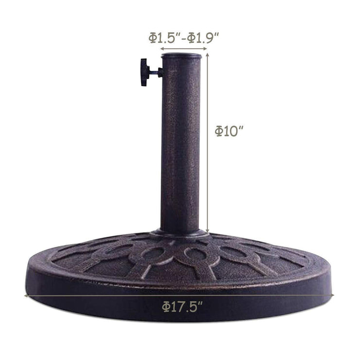 Giantex 17.5" 30lbs Patio Market Umbrella Base, Classic Round - Giantexus