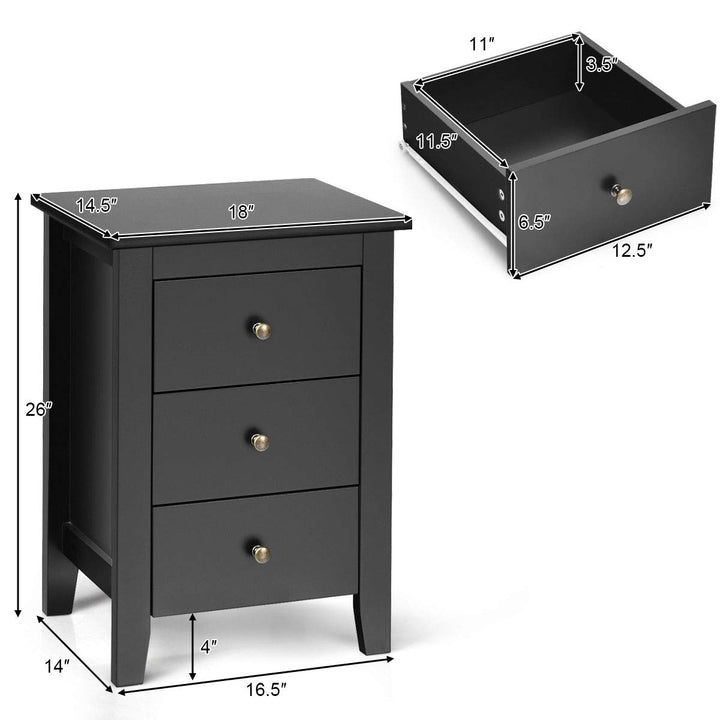 Giantex Suitable for Bedroom Bedsides Table Accent Table End Table