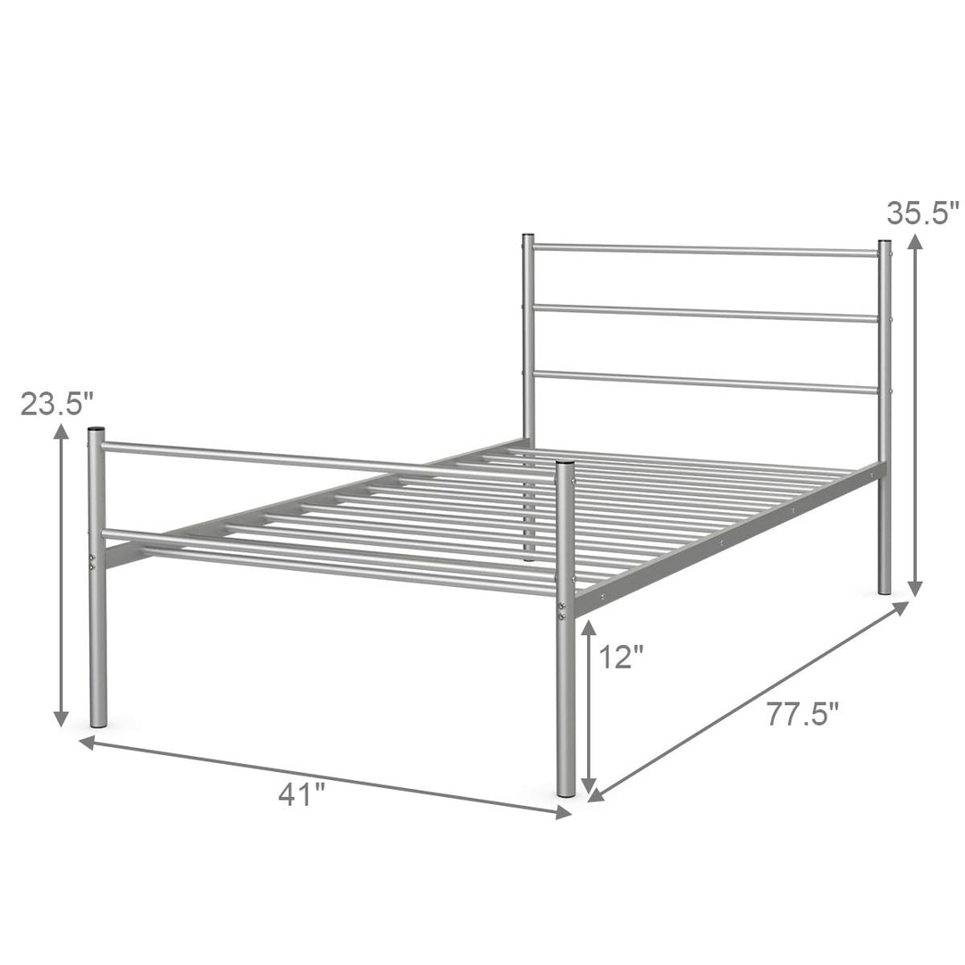 Giantex Twin Size Platform Bed with Headboard and Footboard