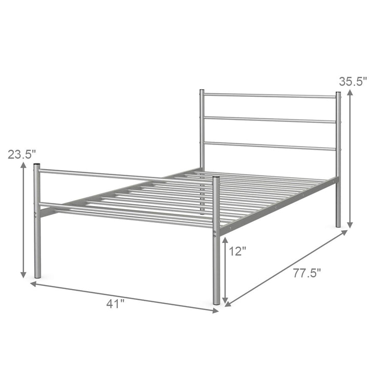Giantex Twin Size Platform Bed with Headboard and Footboard