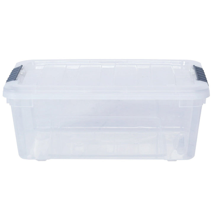 Giantex 12 Pack Storage Box Storage Tote Boxes W/Clear Lid 12.7 Quart