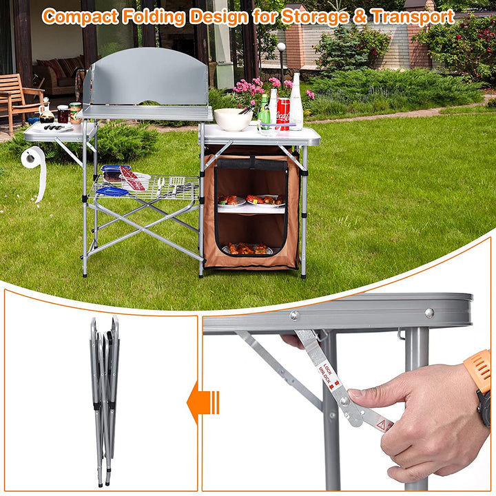 Folding Grill Table with 26&