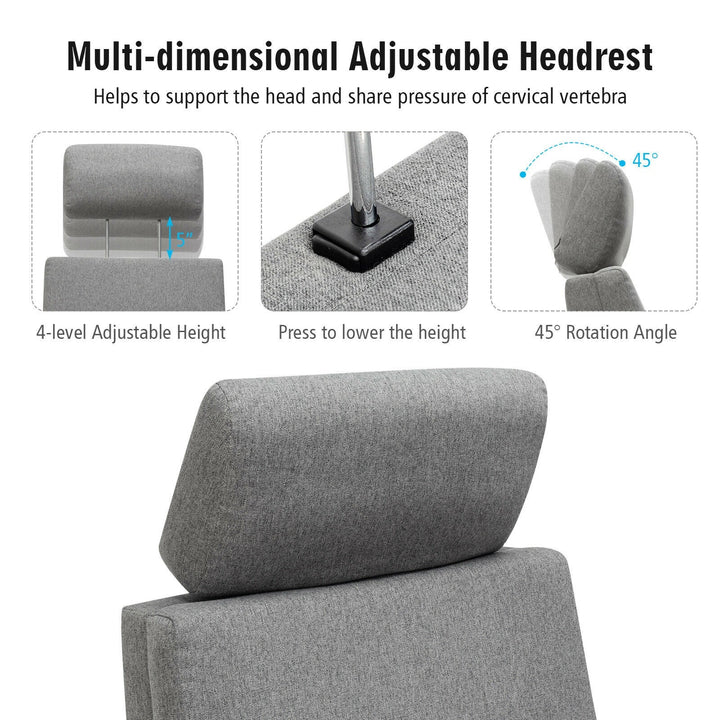 Recliner Chair with Vibration Massage, 360 Degree Swivel Reclining Sofa Chair, Adjustable Headrest &amp; Footrest