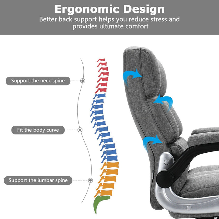 Giantex Executive Office Chair,Adjustable Tilt Angle and Flip-up