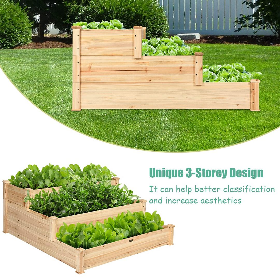 3 Tier Raised Garden Bed, 49&