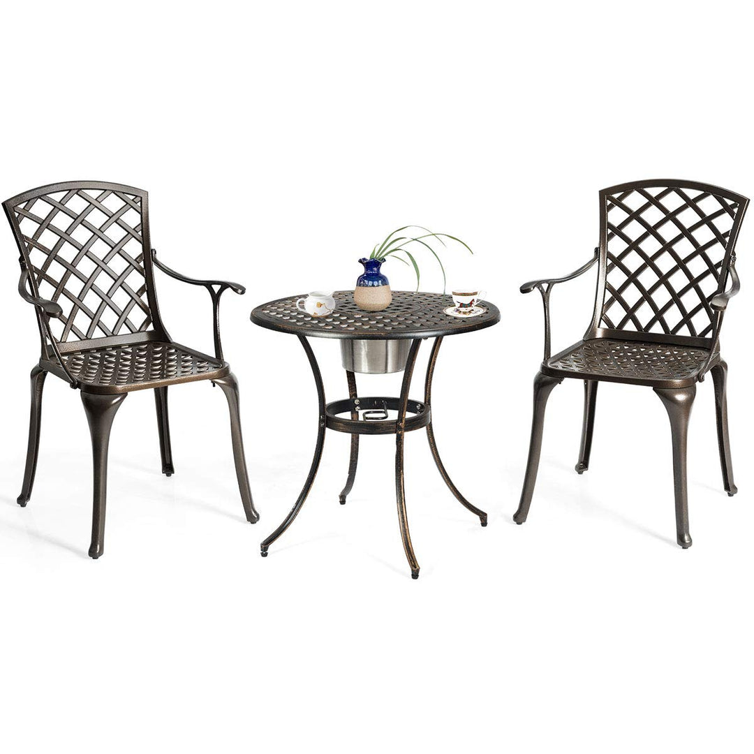 Giantex Aluminum Arm Dining Chairs Set of 2