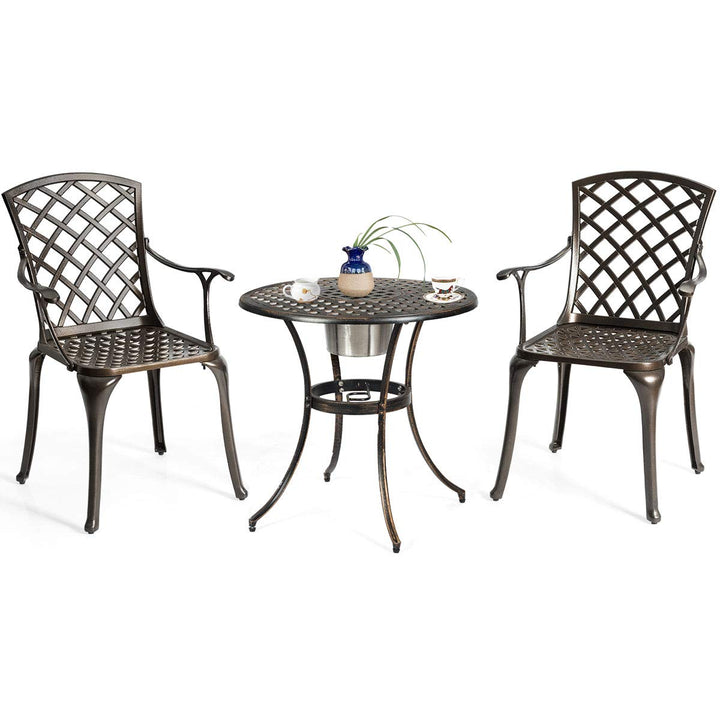 Giantex Aluminum Arm Dining Chairs Set of 2