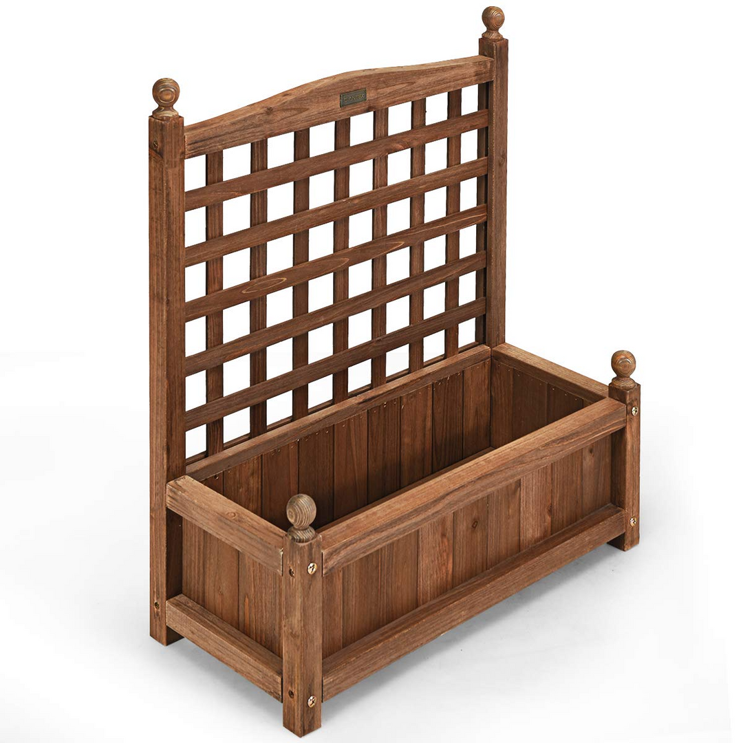 Wood Free Standing Plant Raised Bed