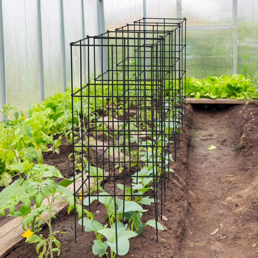 Giantex Pack of 4 Plant Cage Support, Tomato Stakes and Cages (16&
