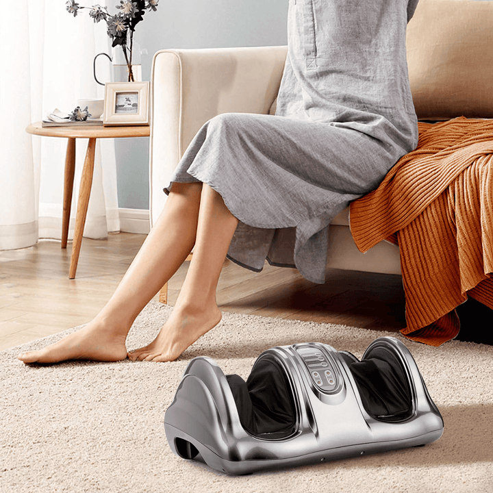 Giantex Nerve Pain Therapy Spa Gift Deep Kneading Rolling Massage for Leg Calf Ankle, Burgundy/Red/Black/Gray - Giantexus