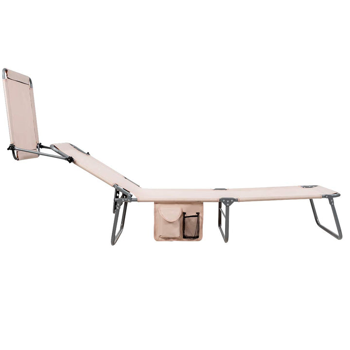 Giantex Lounge Chaise Chair Position and Shade Adjustable W/Canopy and Storage Pocket