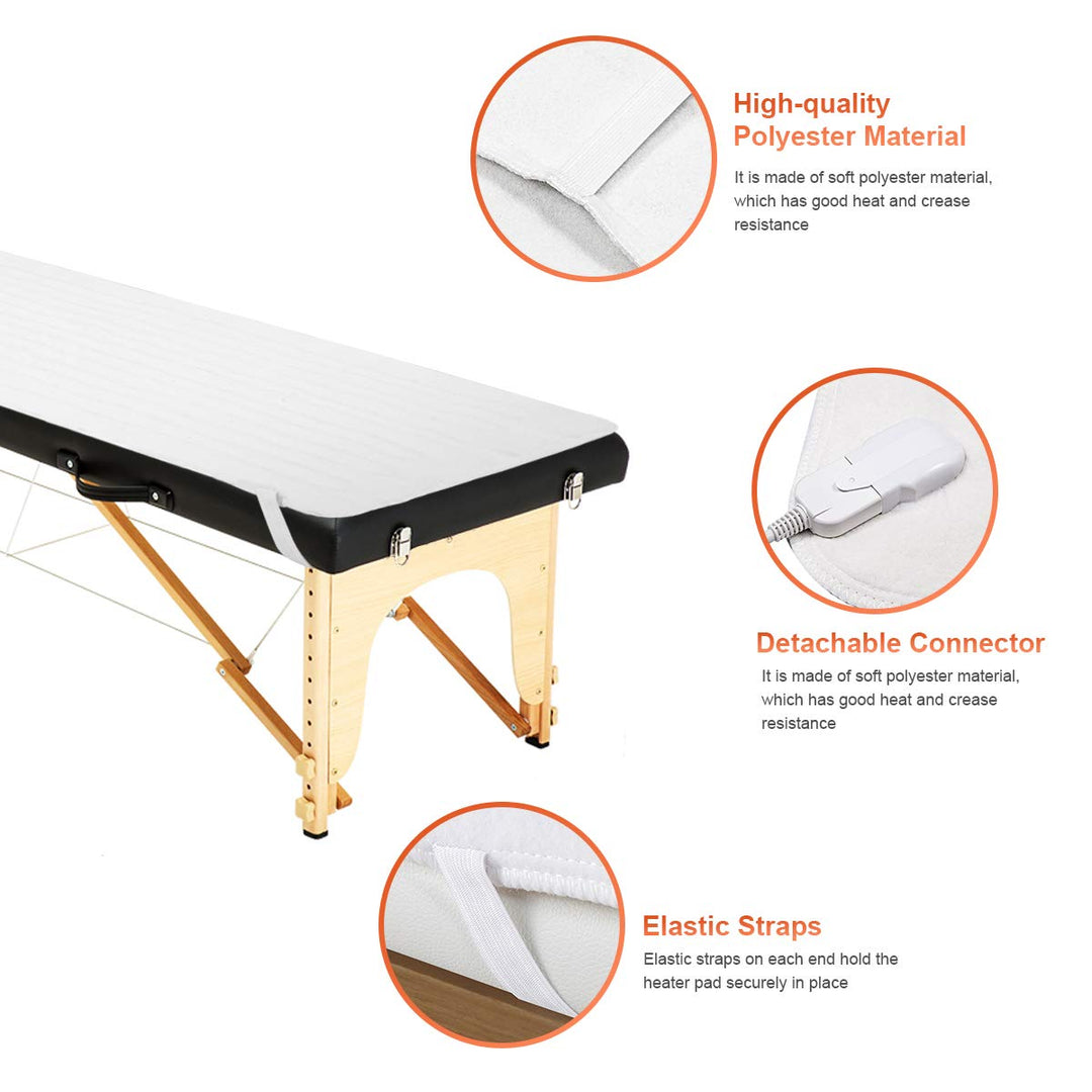 Giantex Spa Table Heating Pad with Digital Timer and Five Heat Settings, Auto Overheat Protection, Portable Electric Table Warmers