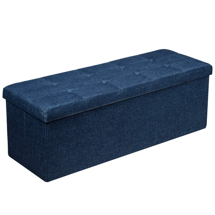 Storage Ottoman Bench, Folding Foot Rest 43.5&