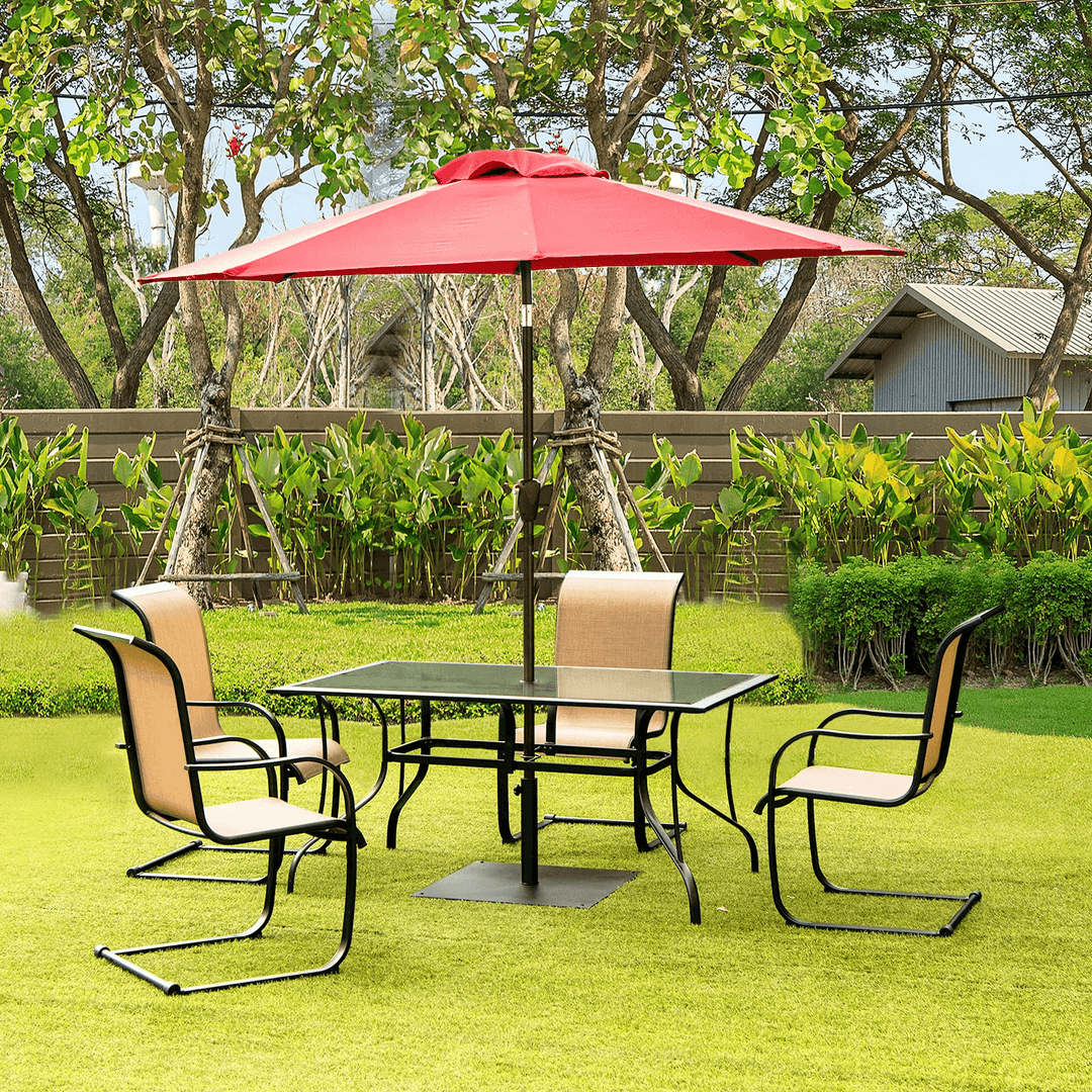 Giantex Square Umbrella Base, Steel Heavy Duty Patio Market Umbrella Stand (20/25 Inch) - Giantexus