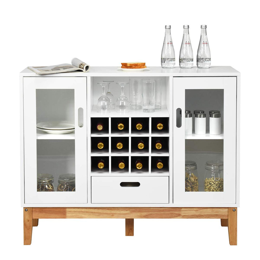 Giantex Buffet Sideboard, Wood Kitchen Server, Storage Cupboard