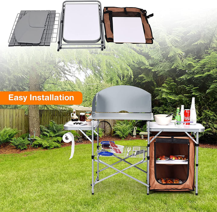 Folding Grill Table with 26&