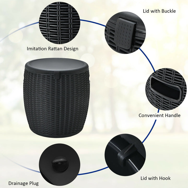 Giantex 12 Gallon Ice Cooler, Wicker Round Ice Chest