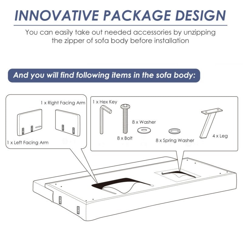 Convertible Futon Sofa, Modern 3 Seat Sofa Bed with USB and Power Strip