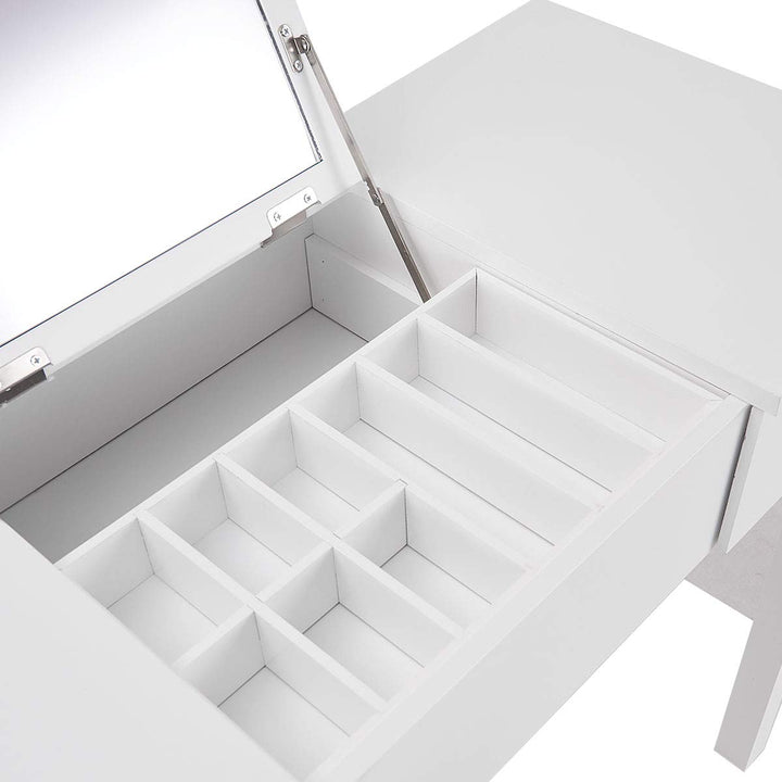 Giantex Makeup Dressing Table Writing Desk with 2 Drawers &amp; 3 Removable Organizers