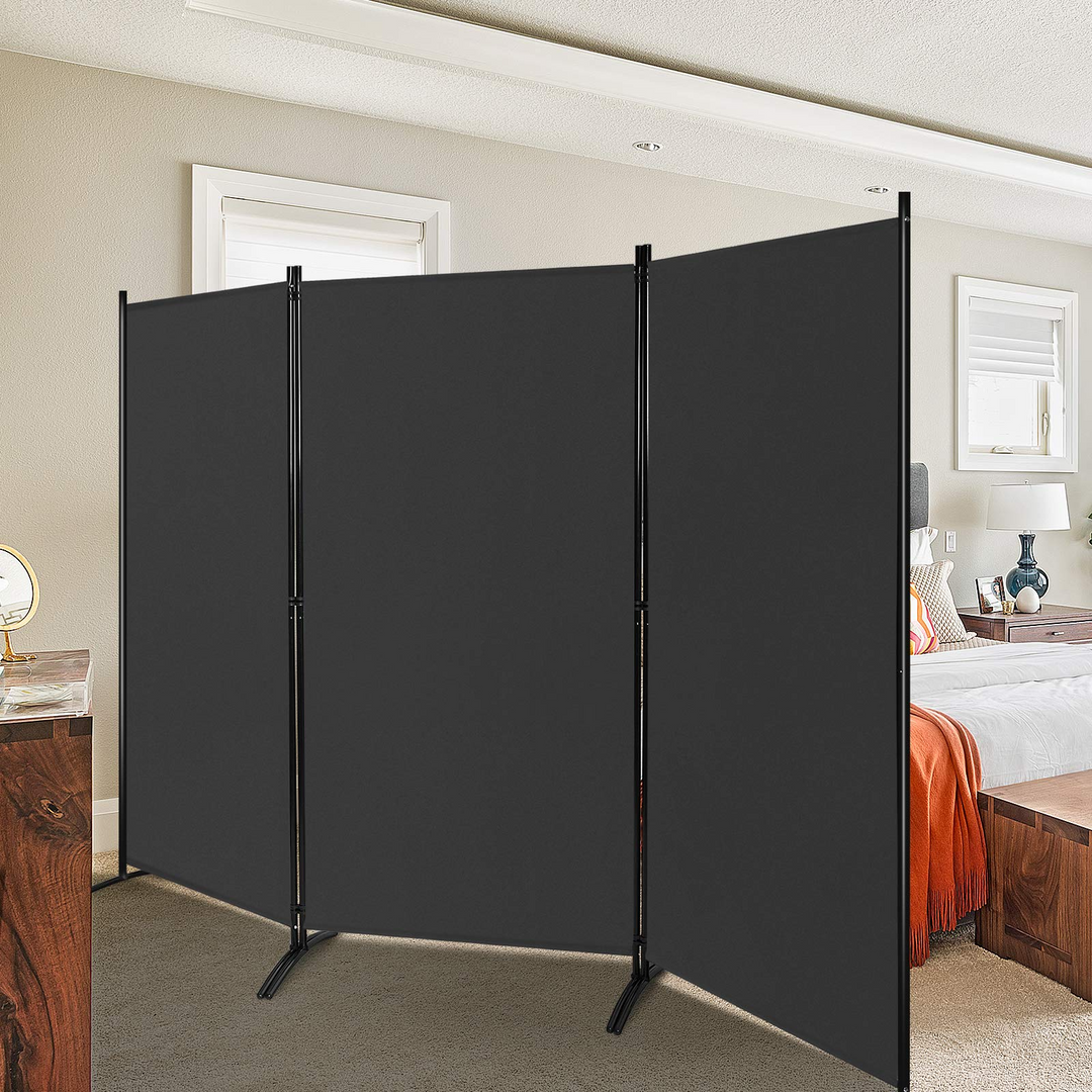 Giantex 6 Ft 3 Panel Room Divider, Folding Portable Privacy Screen w/ Durable Hinges Steel Base