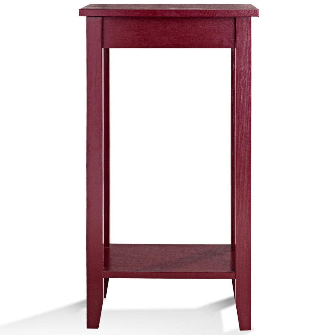 Giantex Narrow Telephone Table with Shelf and Legs for Small Spaces, Espresso
