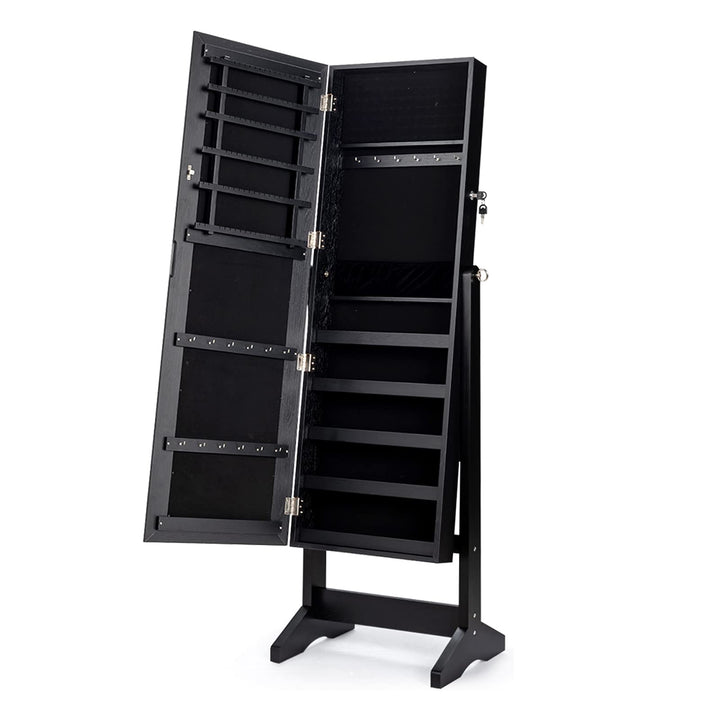 CHARMAID Freestanding Lockable Jewelry Organizer Box with Large Storage Capacity