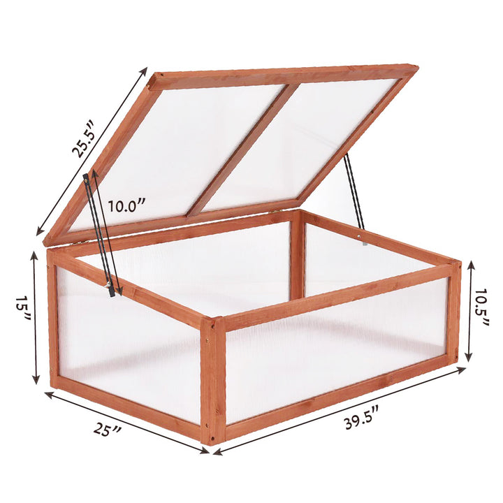 Garden Portable Wooden Green House Cold Frame (39.3" X 24.8" X 15.1")