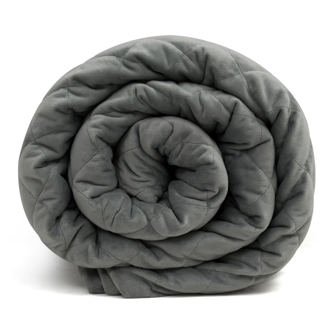 Adult Weighted Blanket &amp; Removable Duvet Cover| 15-25 lbs, 60"x 80" | Queen Size Bed - Giantexus