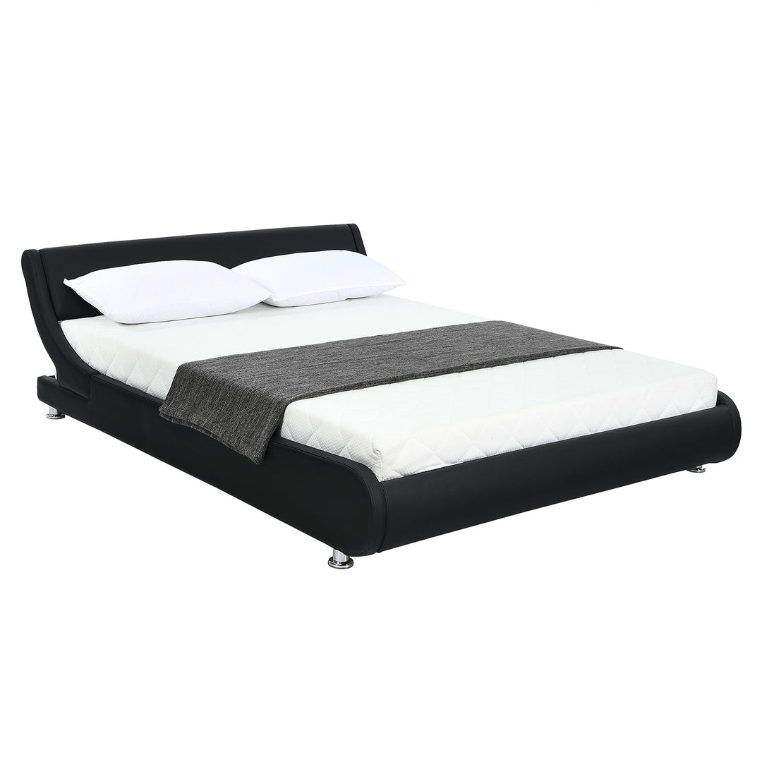 Giantex Queen/Full Size Bed Frame, Upholstered Mattress Foundation with Adjustable Headboard