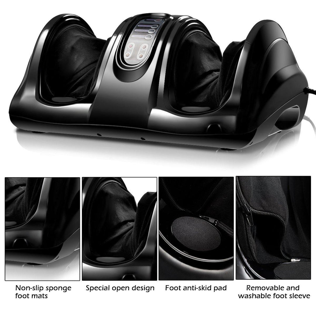 Giantex Nerve Pain Therapy Spa Gift Deep Kneading Rolling Massage for Leg Calf Ankle, Burgundy/Red/Black/Gray - Giantexus