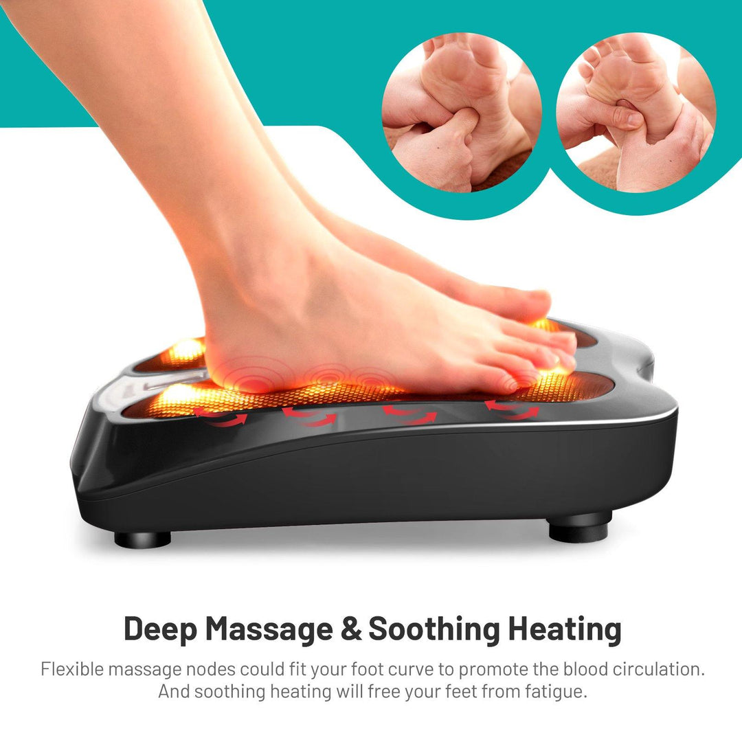Giantex Foot Massager Shiatsu Feet Spa with Infrared Heating&amp;18 Massage Nodes, Black - Giantexus