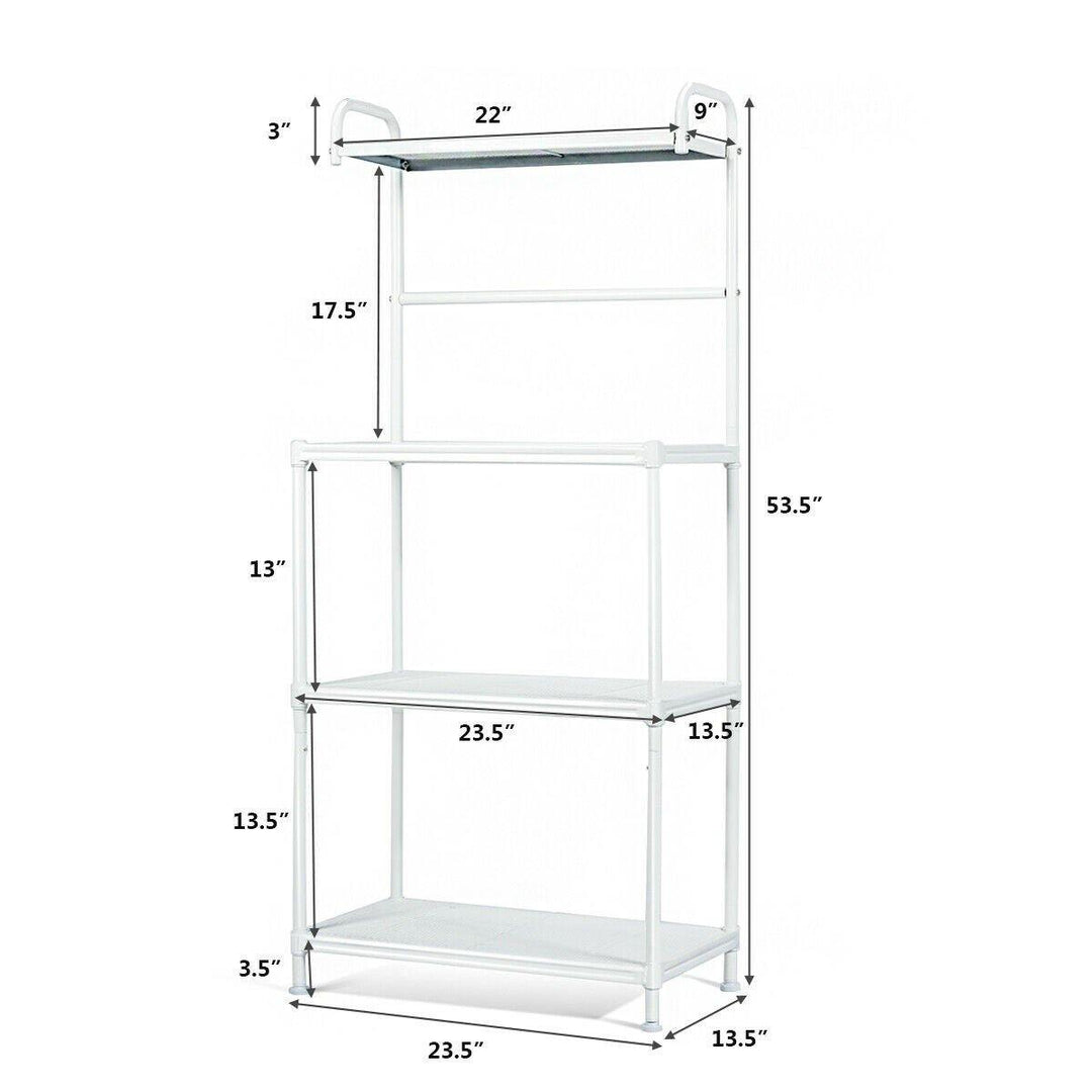 4-Tier Kitchen Microwave Storage Rack Oven Stand - Giantexus