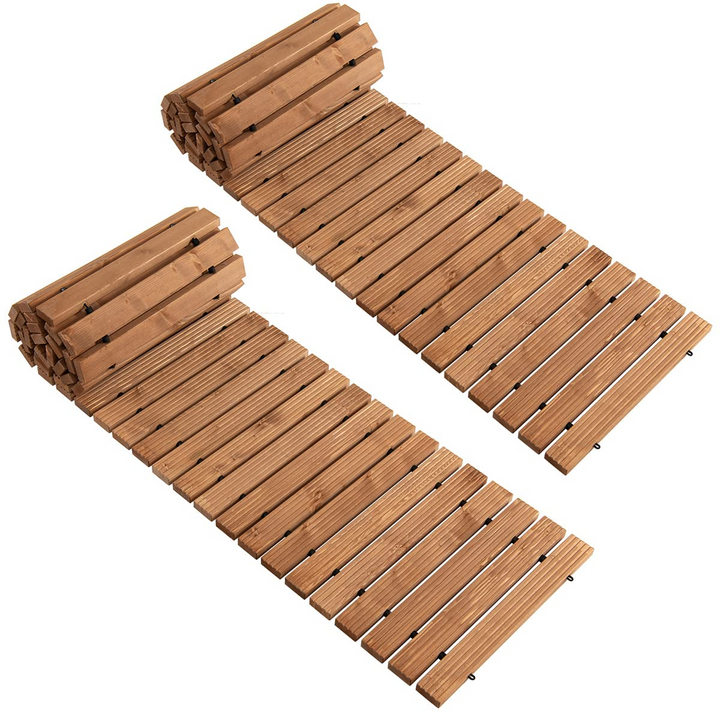 Giantex 8ft Wooden Garden Pathway