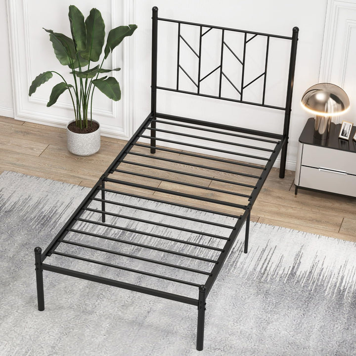 Giantex Queen/Full/Twin Size Metal Bed Frame with Victorian Style Headboard